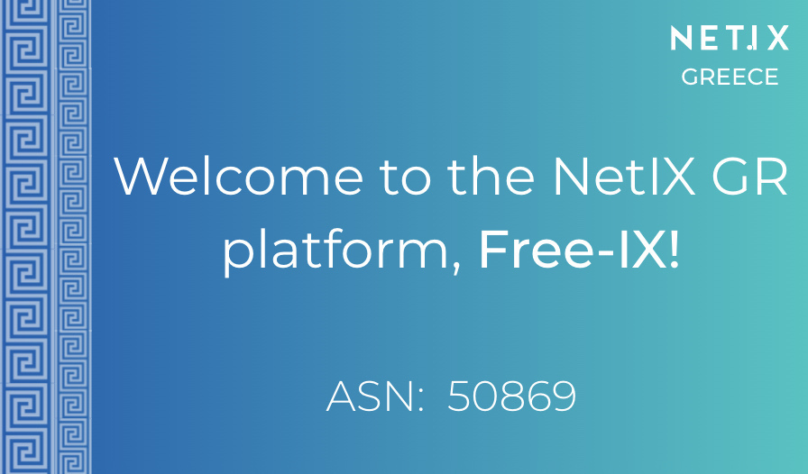 Welcome to the NetIX GR platform, Free-IX!