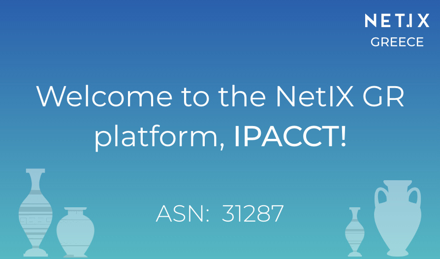 Welcome to the NetIX GR platform, IPACCT!