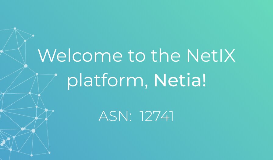 Bem vindo à plataforma NetIX, Netia!