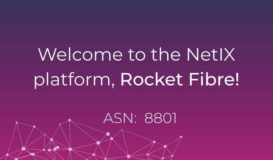 Welcome to the NetIX platform, Rocket Fibre!