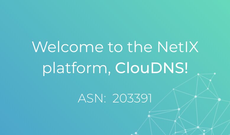 Welcome to the NetIX platform, ClouDNS!