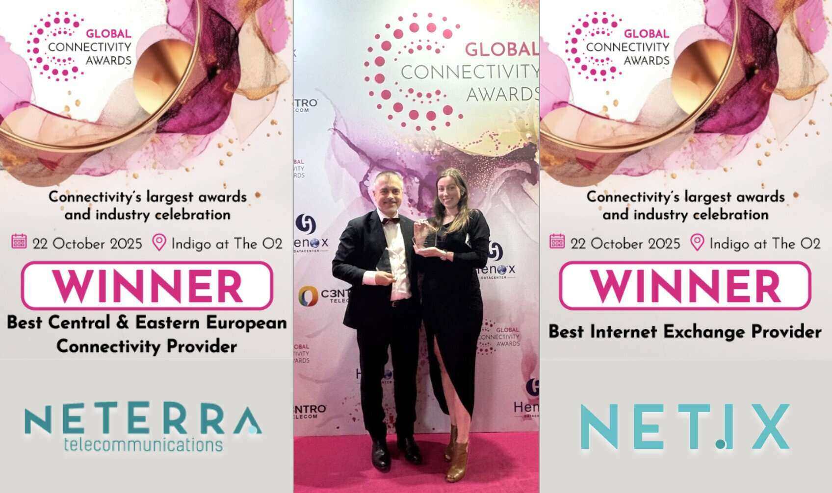 Neterra and NetIX Triumph at the Capacity Global Connectivity Awards 2025
